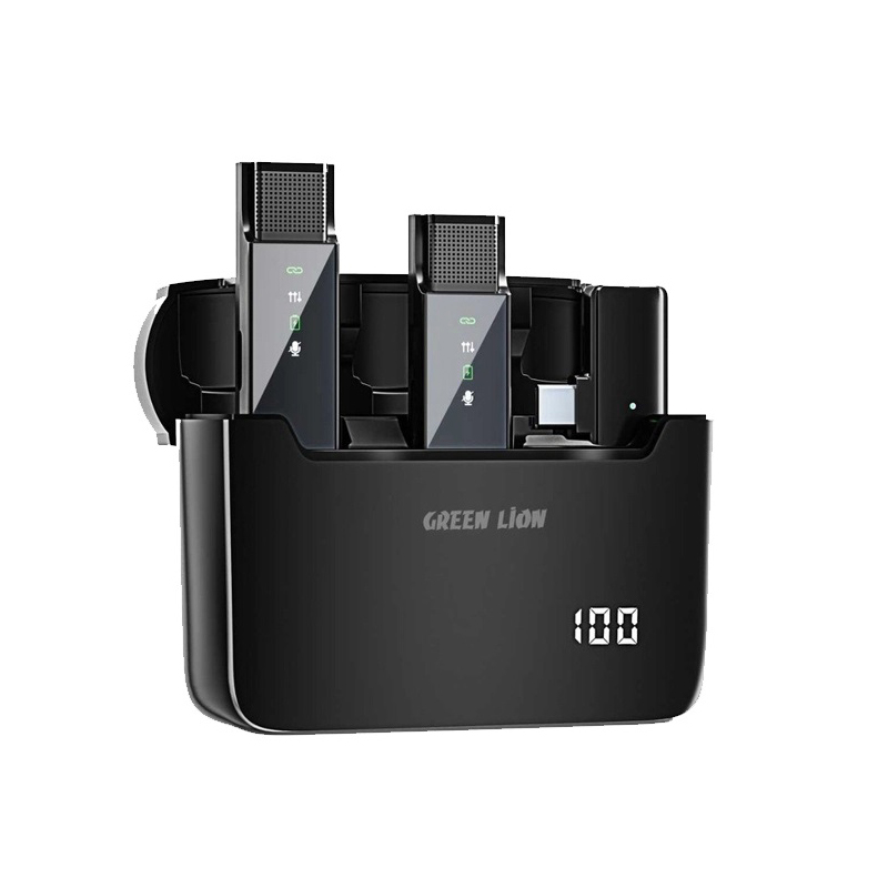 میکروفن یقه ای Green Lion مدل 2IN1 WIRELESS MICROPHONE TYPE-C